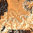 Bryce Canyon National Park Map Print in Ember Style Zoomed In Close Up Showing Details