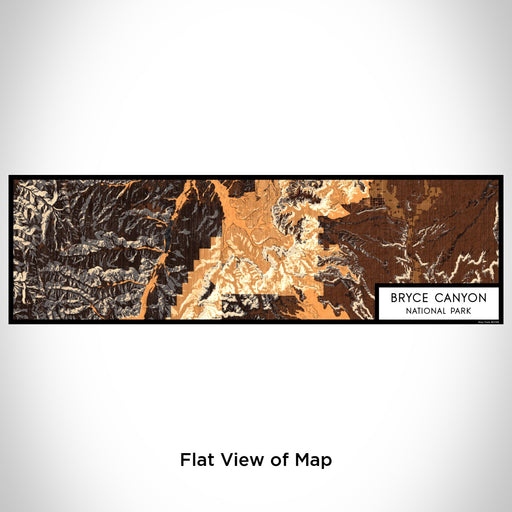 Flat View of Map Custom Bryce Canyon National Park Map Enamel Mug in Ember