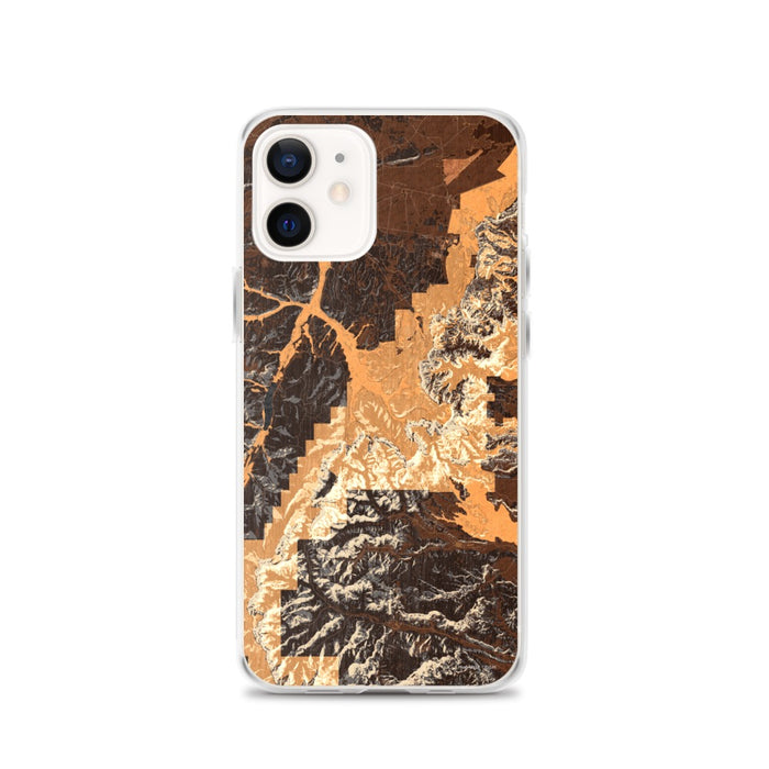 Custom Bryce Canyon National Park Map iPhone 12 Phone Case in Ember