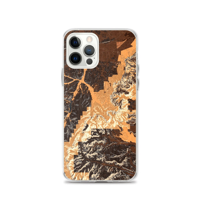 Custom Bryce Canyon National Park Map iPhone 12 Pro Phone Case in Ember