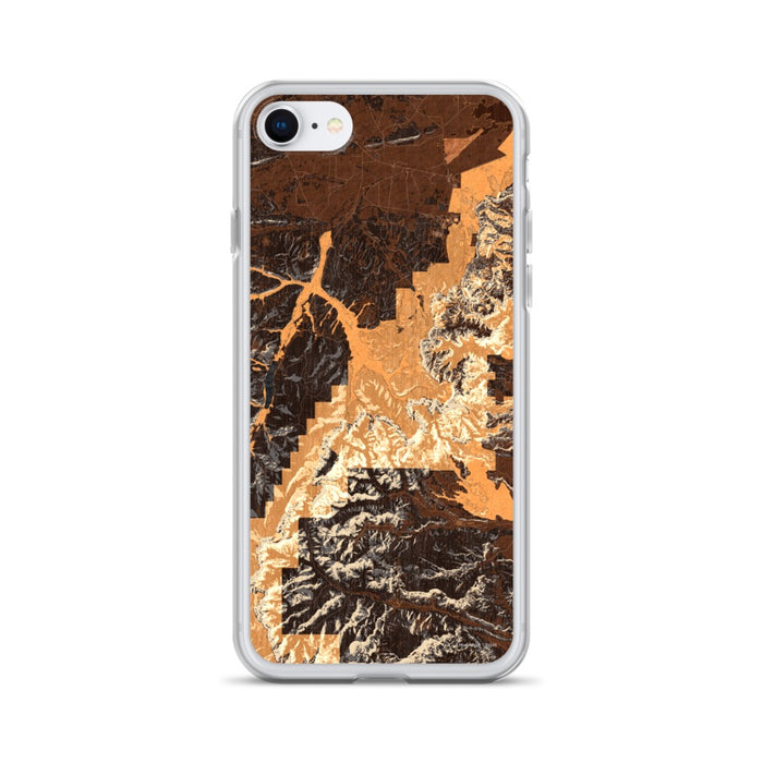 Custom Bryce Canyon National Park Map iPhone SE Phone Case in Ember