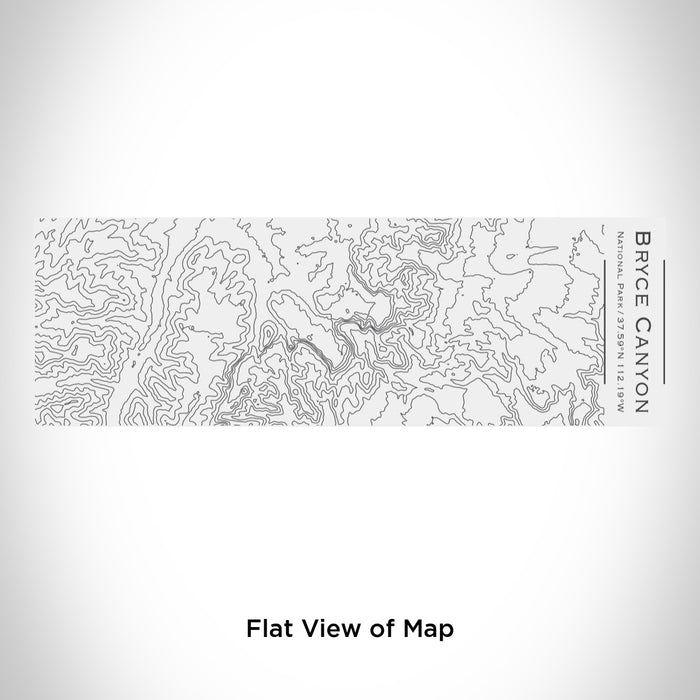 Rendered View of Bryce Canyon National Park Map Engraving on 10oz Stainless Steel Insulated Cup with Sliding Lid in White