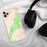 Custom Bryce Canyon National Park Map Phone Case in Watercolor on Table with Black Headphones