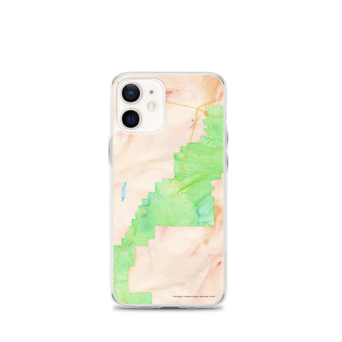Custom Bryce Canyon National Park Map iPhone 12 mini Phone Case in Watercolor