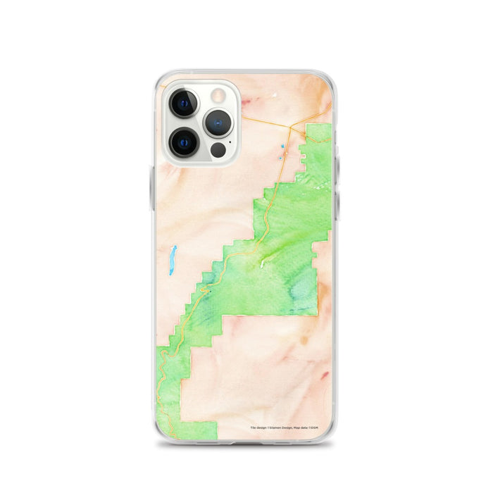 Custom Bryce Canyon National Park Map iPhone 12 Pro Phone Case in Watercolor