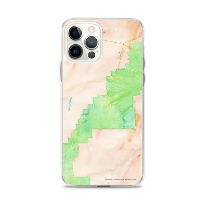 Custom Bryce Canyon National Park Map iPhone 12 Pro Max Phone Case in Watercolor