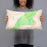 Person holding 20x12 Custom Bryce Canyon National Park Map Throw Pillow in Watercolor