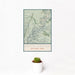 12x18 Bryce Canyon National Park Map Print Portrait Orientation in Woodblock Style With Small Cactus Plant in White Planter