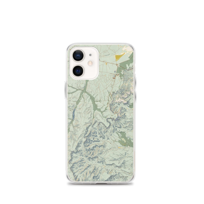 Custom Bryce Canyon National Park Map iPhone 12 mini Phone Case in Woodblock