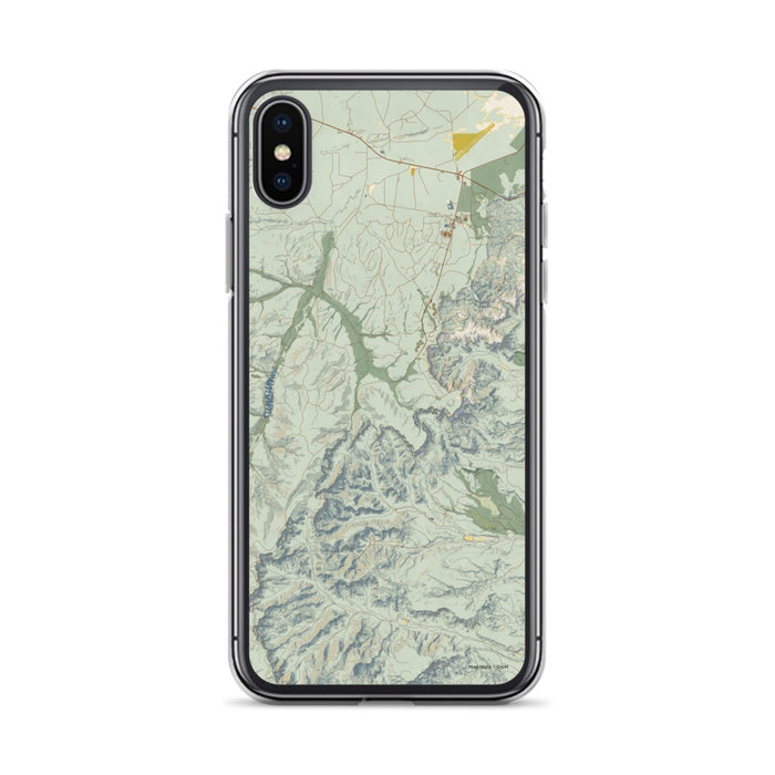 Custom Bryce Canyon National Park Map Phone Case in Woodblock