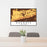 24x36 Buckeye Arizona Map Print Lanscape Orientation in Ember Style Behind 2 Chairs Table and Potted Plant