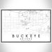 Buckeye Arizona Map Print Landscape Orientation in Classic Style With Shaded Background