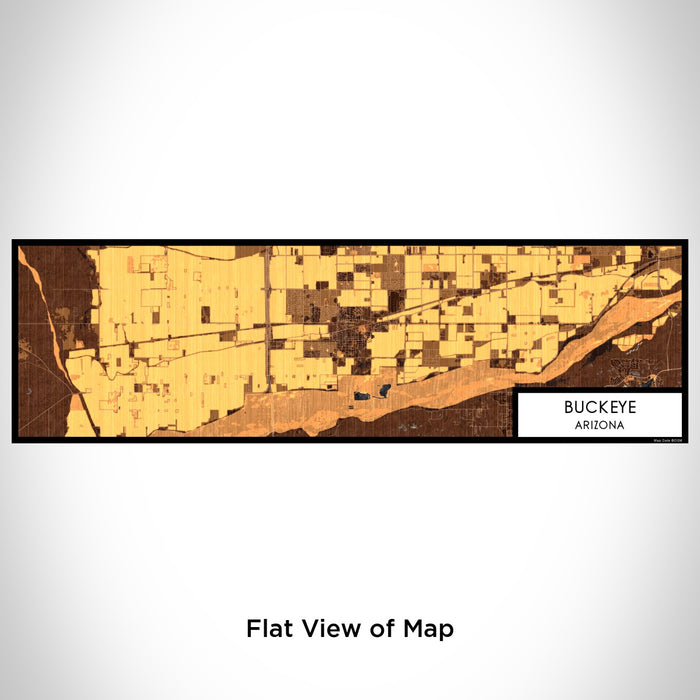 Flat View of Map Custom Buckeye Arizona Map Enamel Mug in Ember