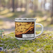 Right View Custom Buckeye Arizona Map Enamel Mug in Ember on Grass With Trees in Background