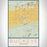 Buckeye Arizona Map Print Portrait Orientation in Woodblock Style With Shaded Background