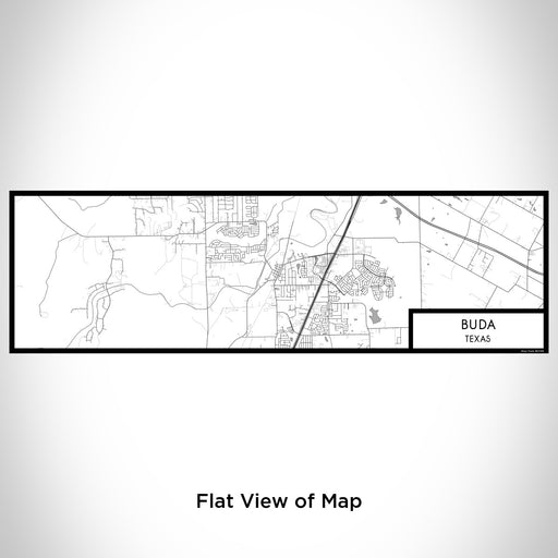 Flat View of Map Custom Buda Texas Map Enamel Mug in Classic
