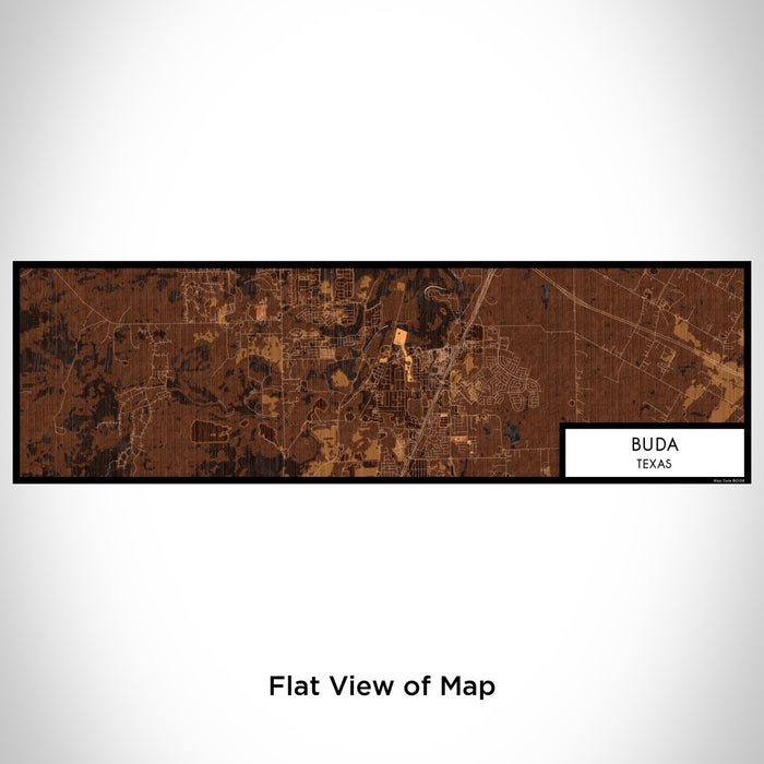 Flat View of Map Custom Buda Texas Map Enamel Mug in Ember
