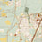 Buda Texas Map Print in Woodblock Style Zoomed In Close Up Showing Details