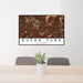 24x36 Buena Park California Map Print Lanscape Orientation in Ember Style Behind 2 Chairs Table and Potted Plant