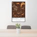 24x36 Buena Park California Map Print Portrait Orientation in Ember Style Behind 2 Chairs Table and Potted Plant