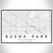 Buena Park California Map Print Landscape Orientation in Classic Style With Shaded Background