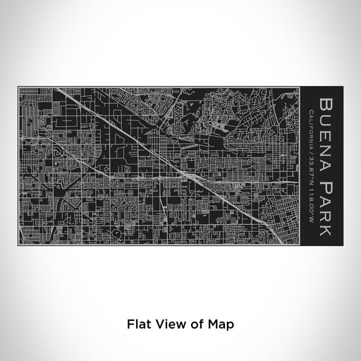 Rendered View of Buena Park California Map Engraving on 17oz Stainless Steel Insulated Cola Bottle in Black