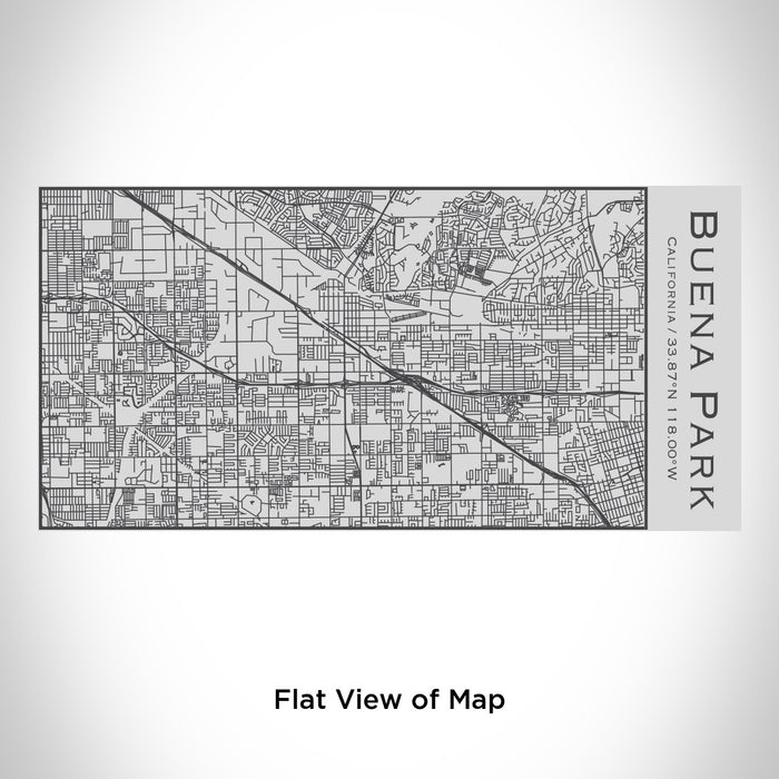 Rendered View of Buena Park California Map Engraving on 17oz Stainless Steel Insulated Cola Bottle