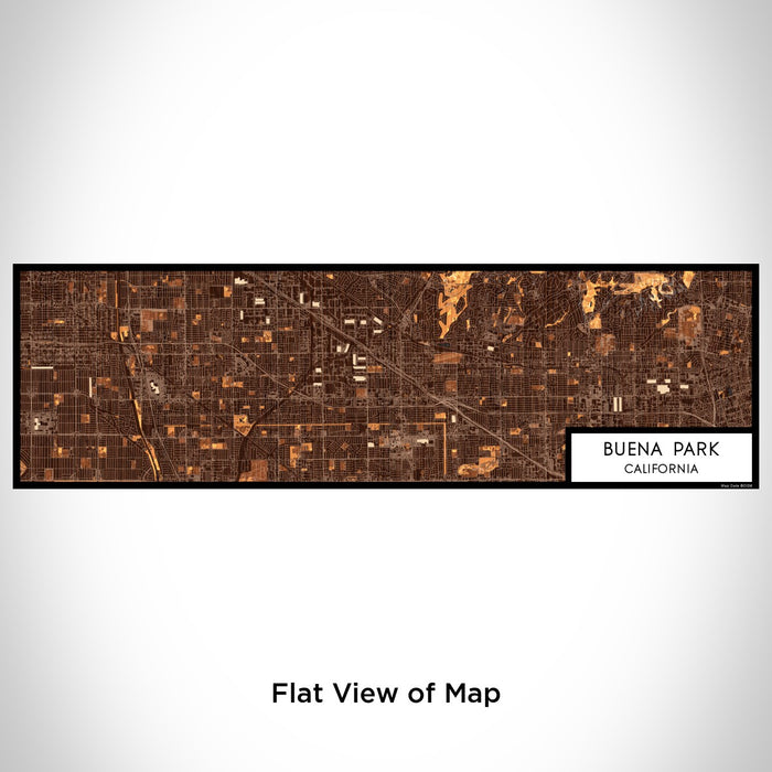 Flat View of Map Custom Buena Park California Map Enamel Mug in Ember