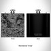 Rendered View of Buena Park California Map Engraving on 6oz Stainless Steel Flask in Black