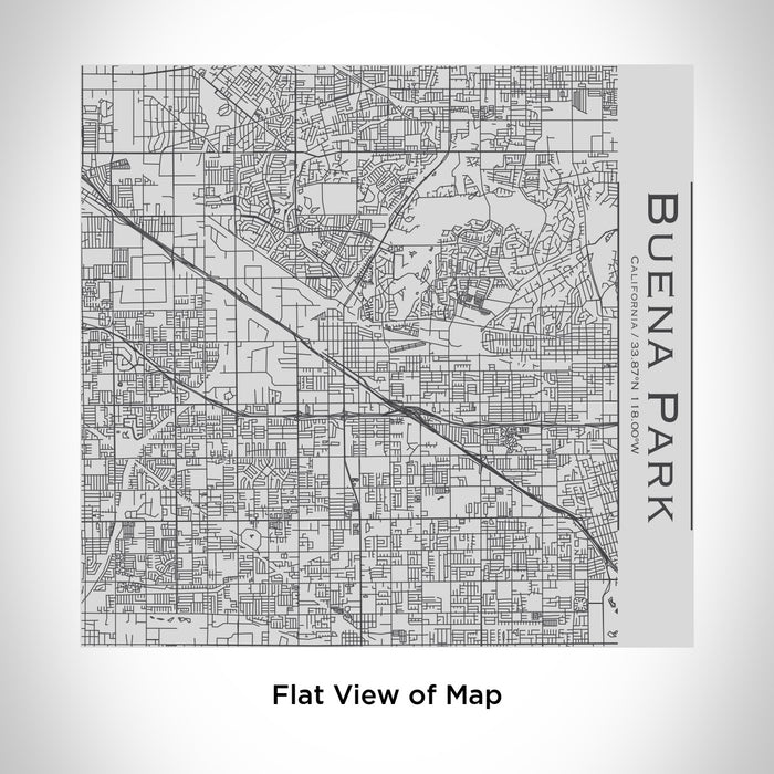 Rendered View of Buena Park California Map Engraving on 17oz Stainless Steel Insulated Tumbler