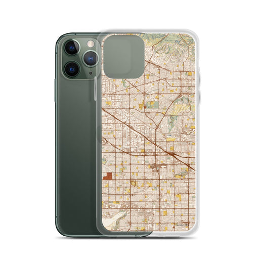 Custom Buena Park California Map Phone Case in Woodblock
