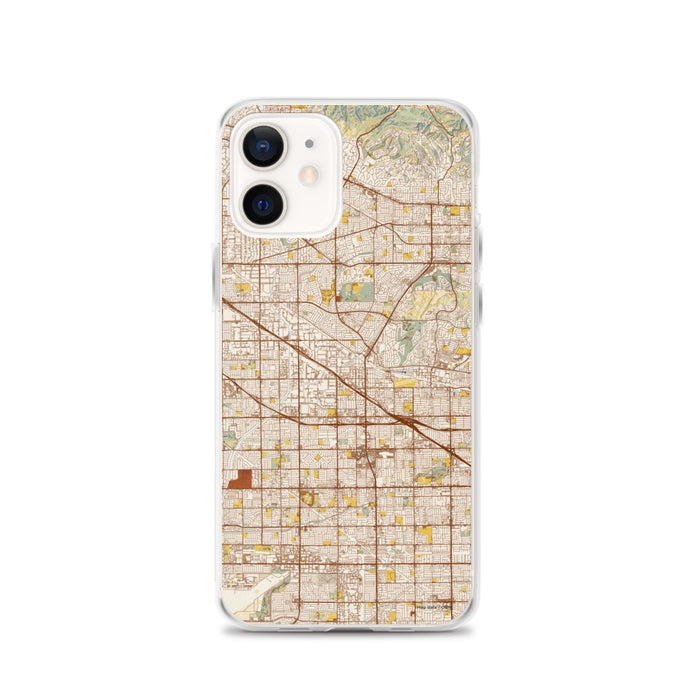 Custom iPhone 12 Buena Park California Map Phone Case in Woodblock