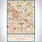 Buena Park California Map Print Portrait Orientation in Woodblock Style With Shaded Background