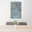 24x36 Buena Vista Colorado Map Print Portrait Orientation in Afternoon Style Behind 2 Chairs Table and Potted Plant