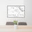 24x36 Buena Vista Colorado Map Print Lanscape Orientation in Classic Style Behind 2 Chairs Table and Potted Plant