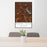 24x36 Buena Vista Colorado Map Print Portrait Orientation in Ember Style Behind 2 Chairs Table and Potted Plant