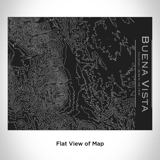 Rendered View of Buena Vista Colorado Map Engraving on 20oz Stainless Steel Insulated Bottle with Bamboo Top in Black