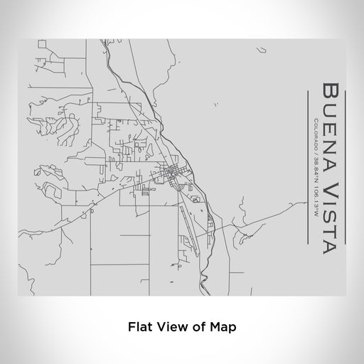 Rendered View of Buena Vista Colorado Map Engraving on 20oz Stainless Steel Insulated Bottle with Bamboo Top
