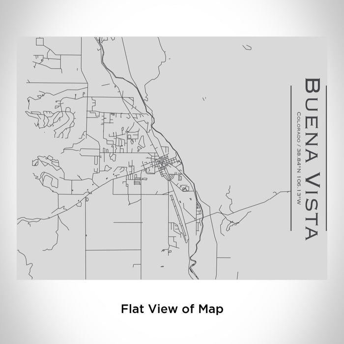 Rendered View of Buena Vista Colorado Map Engraving on 20oz Stainless Steel Insulated Bottle with Bamboo Top