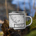 Right View Custom Buena Vista Colorado Map Enamel Mug in Classic on Grass With Trees in Background