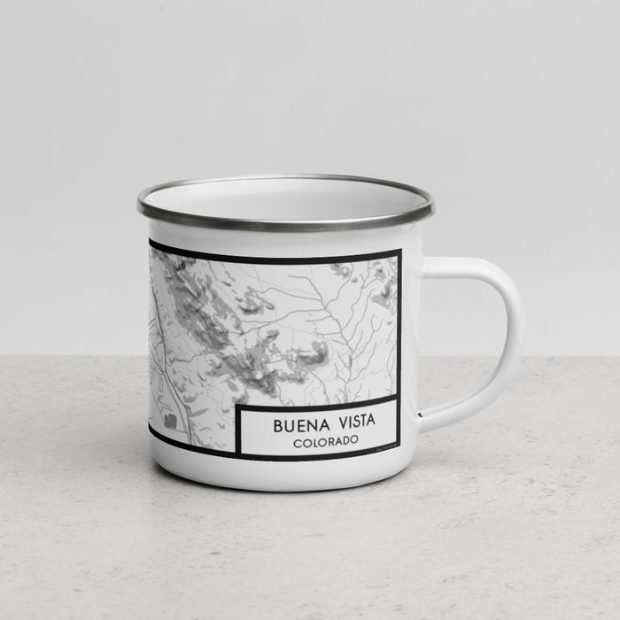 Right View Custom Buena Vista Colorado Map Enamel Mug in Classic