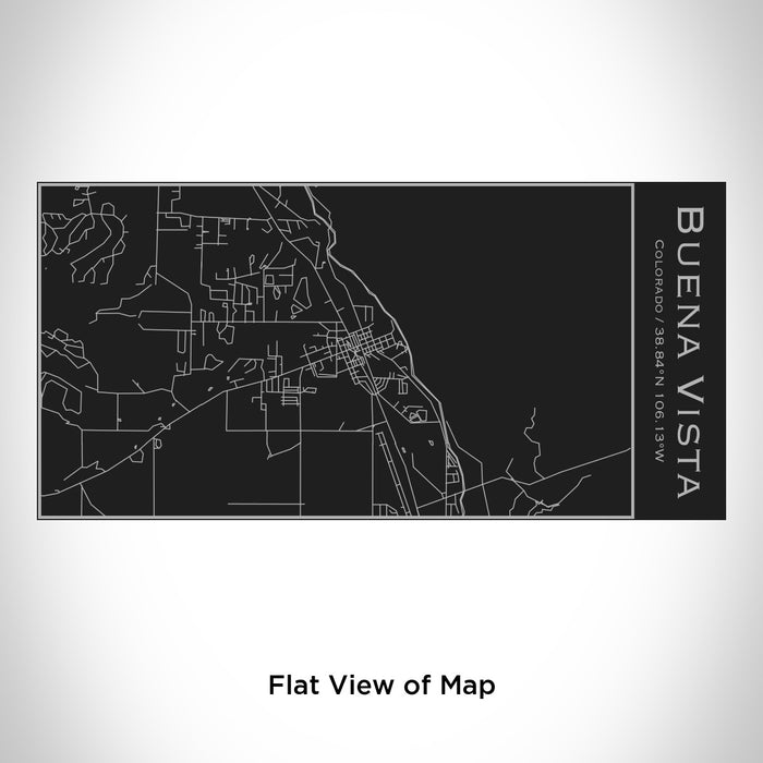 Rendered View of Buena Vista Colorado Map Engraving on 17oz Stainless Steel Insulated Cola Bottle in Black