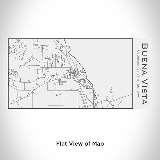 Rendered View of Buena Vista Colorado Map Engraving on 17oz Stainless Steel Insulated Cola Bottle in White