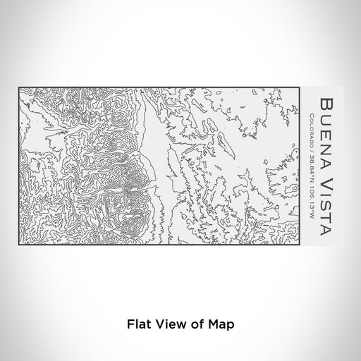 Rendered View of Buena Vista Colorado Map Engraving on 17oz Stainless Steel Insulated Cola Bottle in White