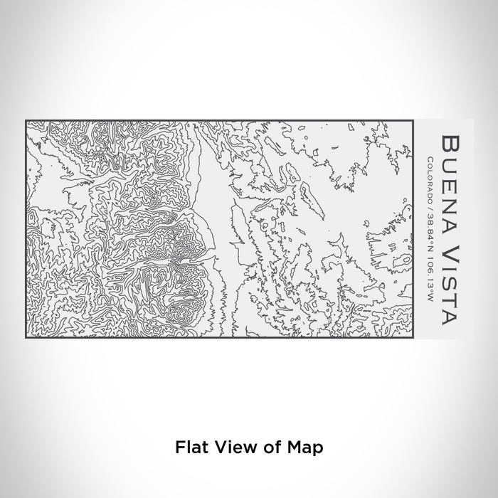 Rendered View of Buena Vista Colorado Map Engraving on 17oz Stainless Steel Insulated Cola Bottle in White