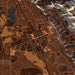 Buena Vista Colorado Map Print in Ember Style Zoomed In Close Up Showing Details