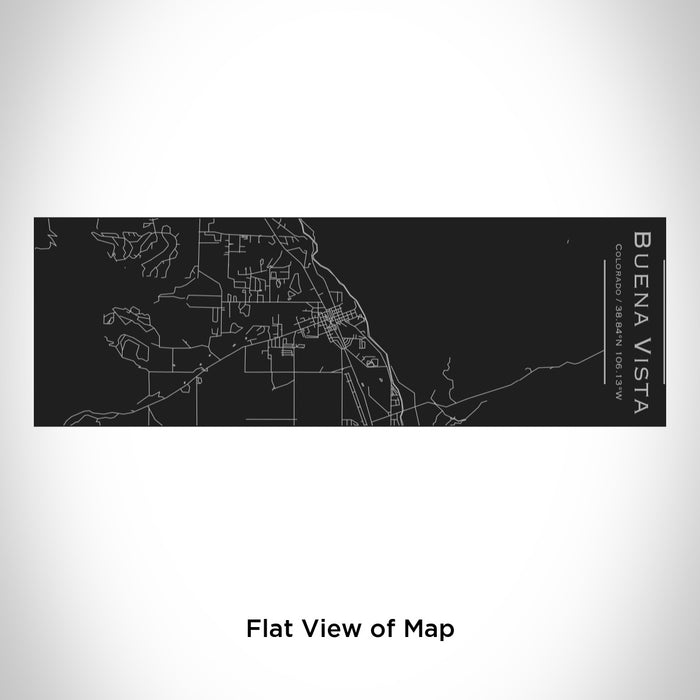 Rendered View of Buena Vista Colorado Map Engraving on 10oz Stainless Steel Insulated Cup with Sliding Lid in Black