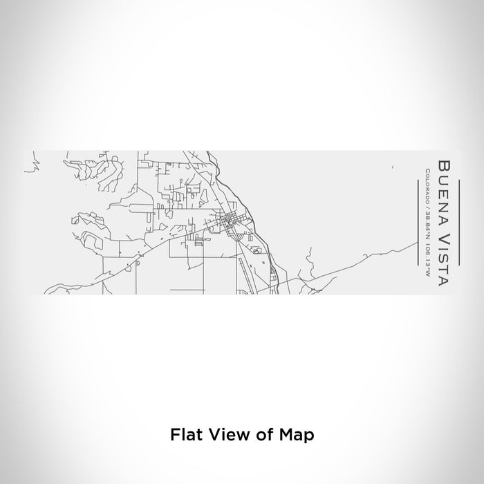 Rendered View of Buena Vista Colorado Map Engraving on 10oz Stainless Steel Insulated Cup with Sliding Lid in White