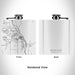 Rendered View of Buena Vista Colorado Map Engraving on 6oz Stainless Steel Flask in White