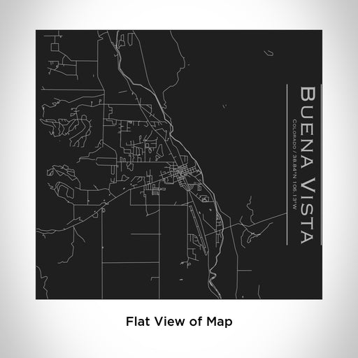 Rendered View of Buena Vista Colorado Map Engraving on 17oz Stainless Steel Insulated Tumbler in Black